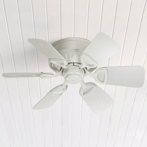 Medallion Patio Studio White Ceiling Fan Without Light by Quorum Lighting
