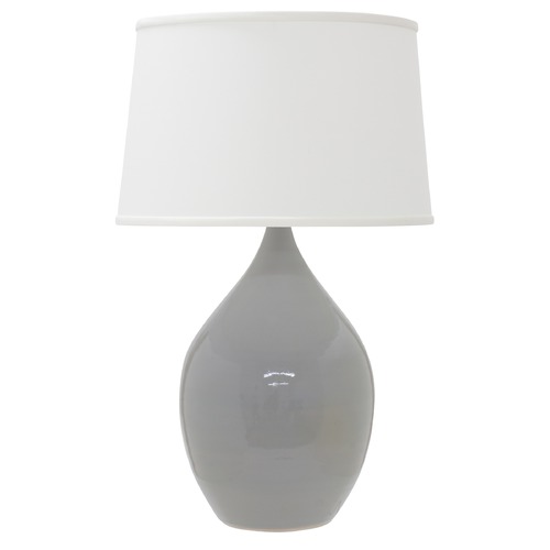 House of Troy Lighting House of Troy Scatchard Gray Gloss Table Lamp with Empire Shade GS302-GG