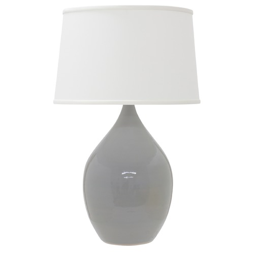 Scatchard Stoneware Gray Gloss Table Lamp by House of Troy Lighting