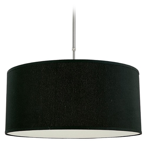 Z-Lite Z-Lite Albion Brushed Nickel Pendant Light with Drum Shade 171-24B-C