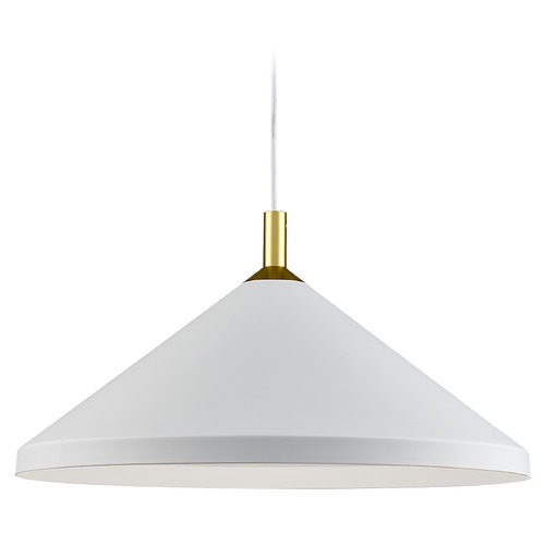 Dorothy White & Gold Pendant by Kuzco Lighting