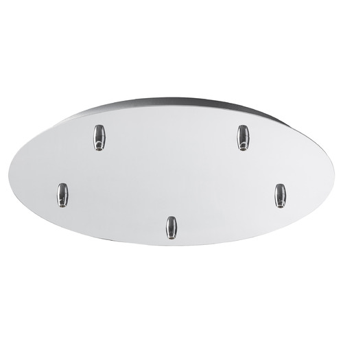 19-Inch 5-Light Multi-Port Canopy in Chrome by Oxygen Lighting