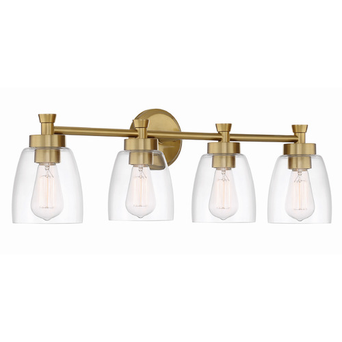 Craftmade Lighting Henning Satin Brass Bathroom Light by Craftmade Lighting 12730SB4