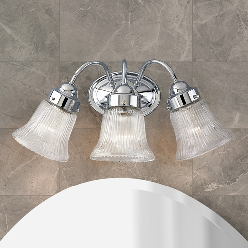 Economy Bathroom Light in Chrome by Progress Lighting