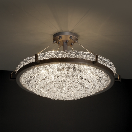 Justice Design Group Justice Design Group Veneto Luce Collection Semi-Flushmount Light GLA-9682-35-LACE-DBRZ