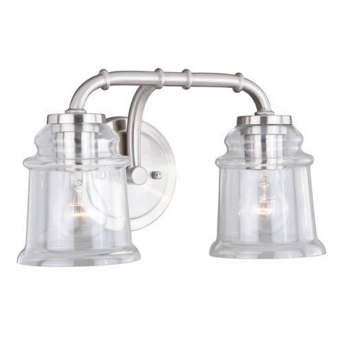 Toledo Satin Nickel Bathroom Light by Vaxcel Lighting