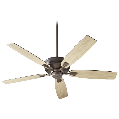 Quorum Lighting Gamble Oiled Bronze Ceiling Fan Without Light by Quorum Lighting 50605-86