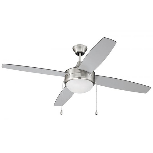 Craftmade Lighting Phaze Energy Star 52-Inch Fan in Brushed Nickel by Craftmade Lighting EPHA52BNK4-BNGW