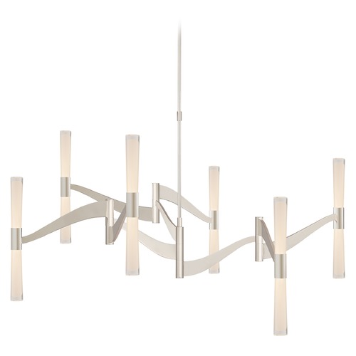 Aerin Brenta Grande Chandelier in Polished Nickel by Visual Comfort Signature