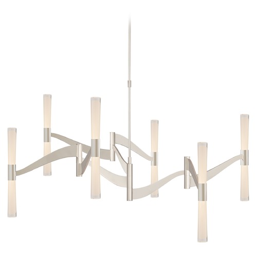 Visual Comfort Signature Collection Aerin Brenta Grande Chandelier in Polished Nickel by Visual Comfort Signature ARN5472PNCG