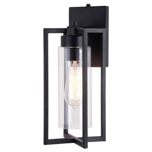 Vaxcel Lighting Kilbourne Textured Black Outdoor Wall Light