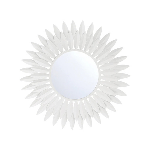 Broche 20-Inch Mirror in Matte White by Crystorama Lighting
