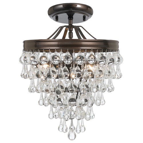 Crystorama Lighting Crystorama Lighting Calypso Vibrant Bronze Semi-Flushmount Light 130-VZ_CEILING