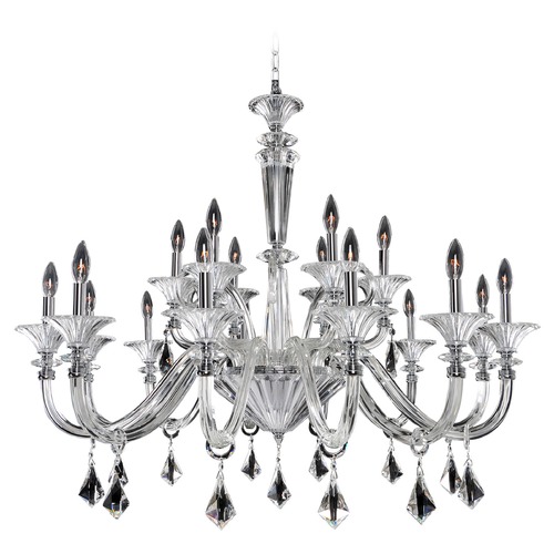 Allegri Chauvet 2-Tier 18-Light Crystal Chandelier in Polished Chrome