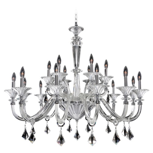 Allegri Lighting Allegri Chauvet 2-Tier 18-Light Crystal Chandelier in Polished Chrome 026953-010-FR001