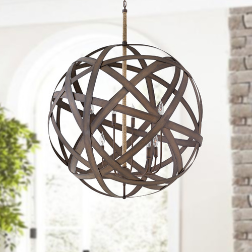 Fredrick Ramond Carson 34-Inch Orb Chandelier in Vintage Iron by Fredrick Ramond FR40708VIR