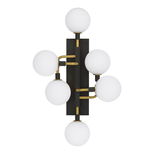 Viaggio Sconce in Brass & Opal by Visual Comfort Modern