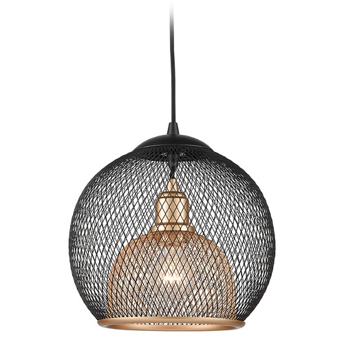 Kuzco Lighting Gibraltar Black & Gold Pendant by Kuzco Lighting 494412-BK/GD