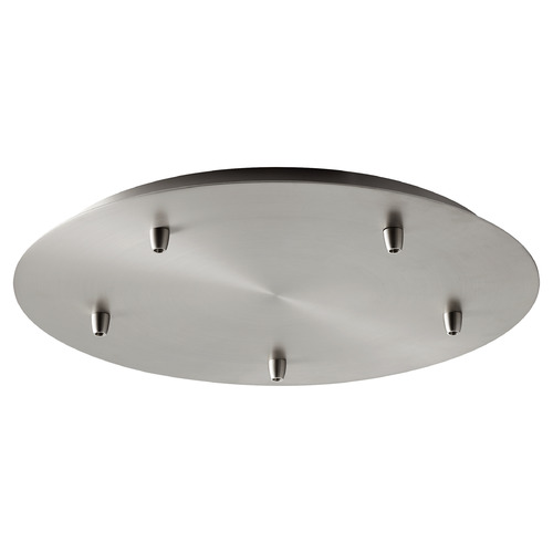 19-Inch 5-Light Multi-Port Canopy in Satin Nickel by Oxygen Lighting