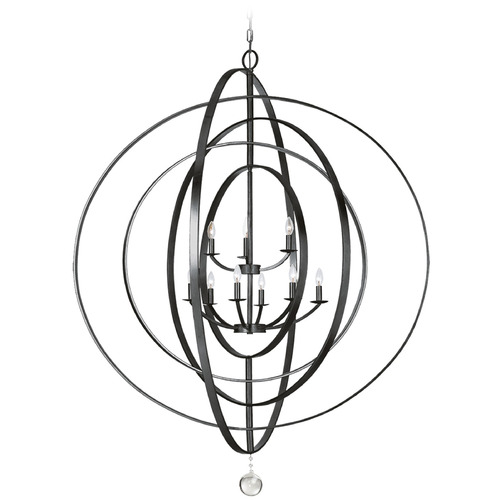 Crystorama Lighting Crystorama Lighting Luna Matte Black Chandelier 587-MK