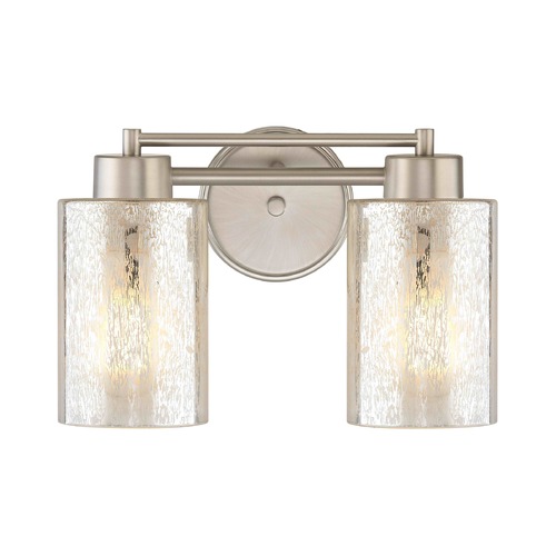 Mercury Glass Bathroom Light Satin Nickel
