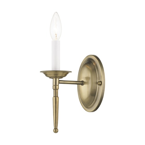 Livex Lighting Livex Lighting Williamsburg Antique Brass Sconce 5121-01