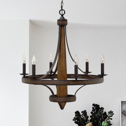 Bastille Chandelier in Vintage Bronze & Chestnut by Fredrick Ramond