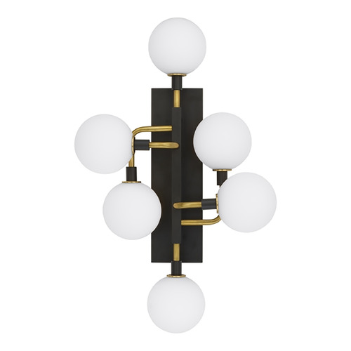 Visual Comfort Modern Collection Viaggio LED Sconce in Brass & Opal by Visual Comfort Modern 700WSVGOOR-LED930