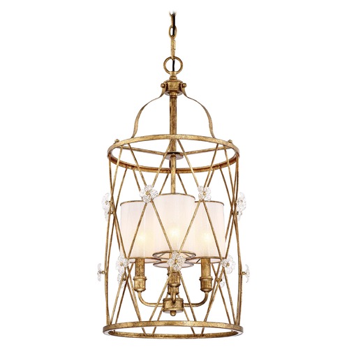 Metropolitan Lighting Victoria Park Elara Gold Pendant Light with Cylindrical Shade N6562-596