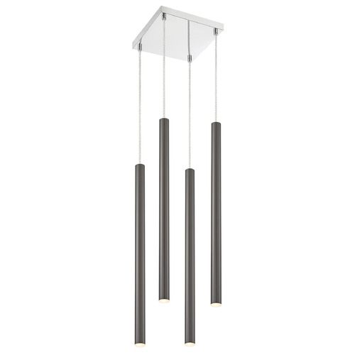 Z-Lite Forest Chrome LED Multi-Light Pendant by Z-Lite 917MP24-PBL-LED-4SCH