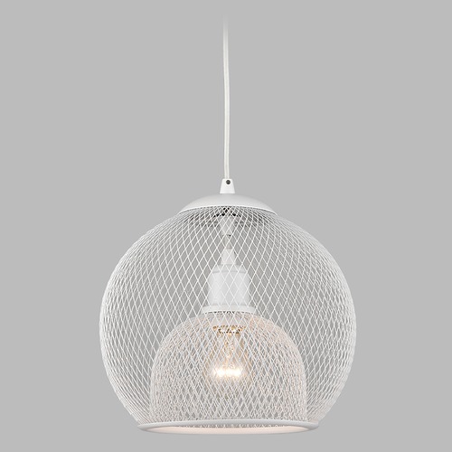 Kuzco Lighting Gibraltar White Pendant Light with Bowl / Dome Shade
