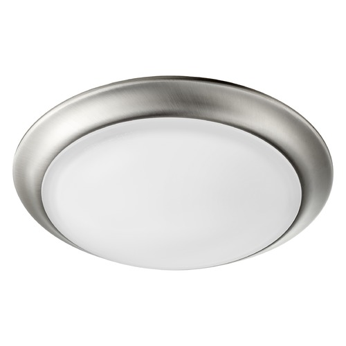 9.5-Inch LED Flush Mount Ceiling Light in Satin Nickel with Acrylic by Quorum Lighting
