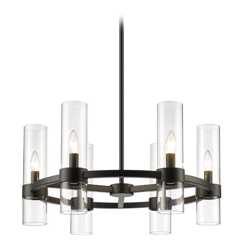 Datus Matte Black Chandelier by Z-Lite