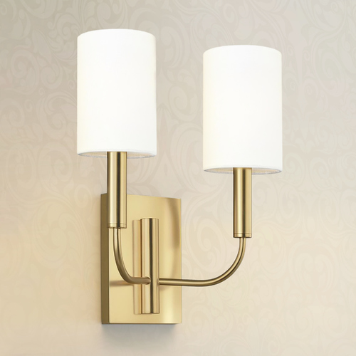 Visual Comfort Studio Collection ED Ellen-DeGeneres Brianna Burnished Brass Double Sconce by Visual Comfort Studio EW1002BBS