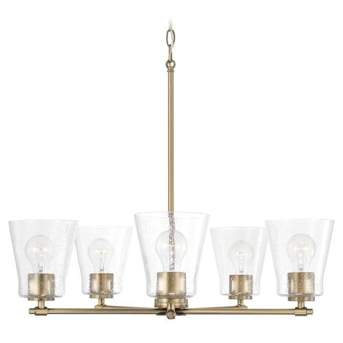 Baker 27-Inch Chandelier in Aged Brass by HomePlace by Capital Lighting