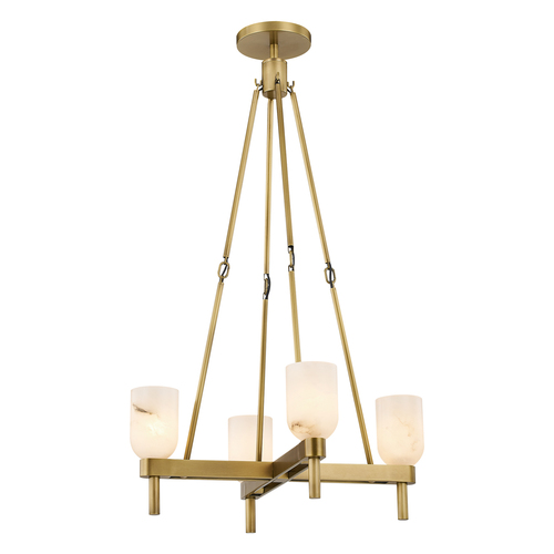 Alora Lighting Elisa Carlucci Lucian Vintage Brass Chandelier