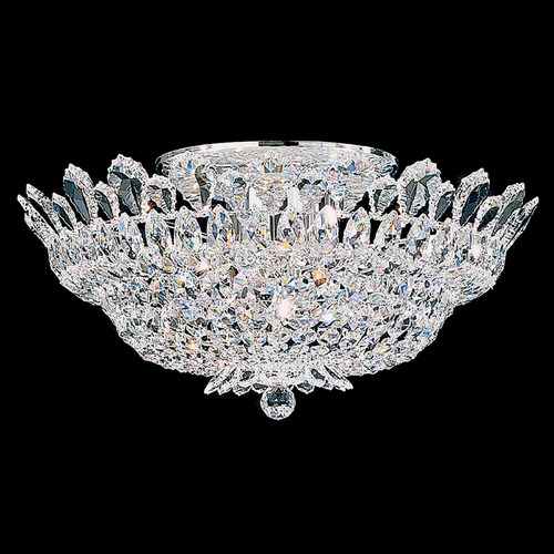 Schonbek Worldwide Lighting Trilliane Polished Stainless Steel Semi-Flushmount Light