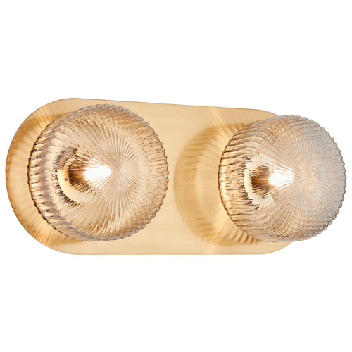 Matteo Lighting Knobbel Aged Gold Brass LED Vertical Bathroom Light by Matteo Lighting S01302AGCL