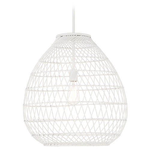 Savoy House Lighting Maya Bisque White Pendant Light with Urn Shade