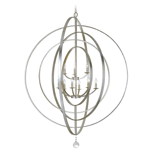 Crystorama Lighting Luna Antique Silver Chandelier