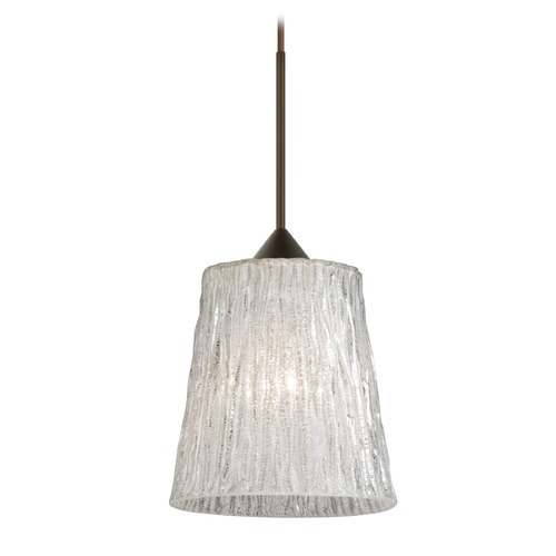 Besa Lighting Besa Lighting Nico Bronze Mini-Pendant Light 1XT-5125GL-BR