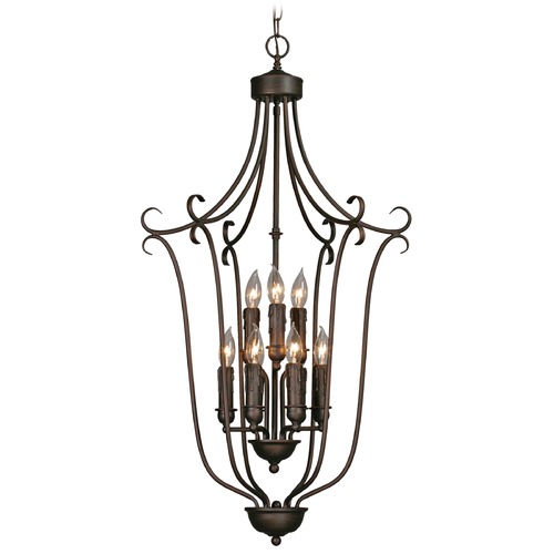 Golden Lighting Multi-Family Rubbed Bronze Pendant by Golden Lighting 6427-9 RBZ