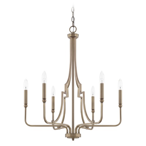 Capital Lighting Dawson 25-Inch Chandelier in Aged Brass by Capital Lighting 419361AD