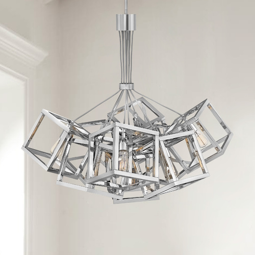 Fredrick Ramond Ensemble 36-Inch Chandelier in Polished Nickel by Fredrick Ramond FR42445PNI