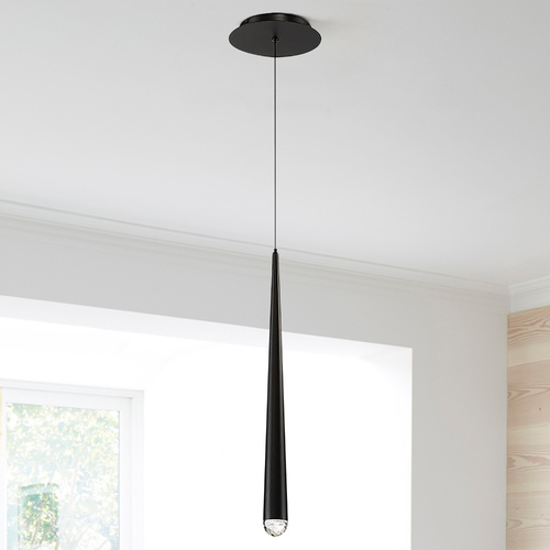 Cascade 18.90-Inch High LED Mini Pendant in Black by Modern Forms