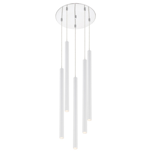 Z-Lite Forest Chrome LED Multi-Light Pendant by Z-Lite 917MP24-WH-LED-5RCH