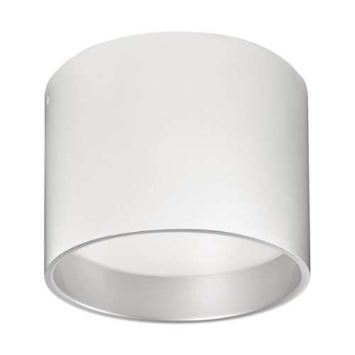 Modern White and Silver LED Flush Mount 3000K 380LM by Kuzco Lighting