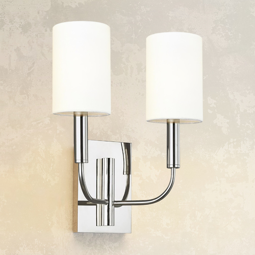 Visual Comfort Studio Collection ED Ellen-DeGeneres Brianna Polished Nickel Double Sconce by Visual Comfort Studio EW1002PN