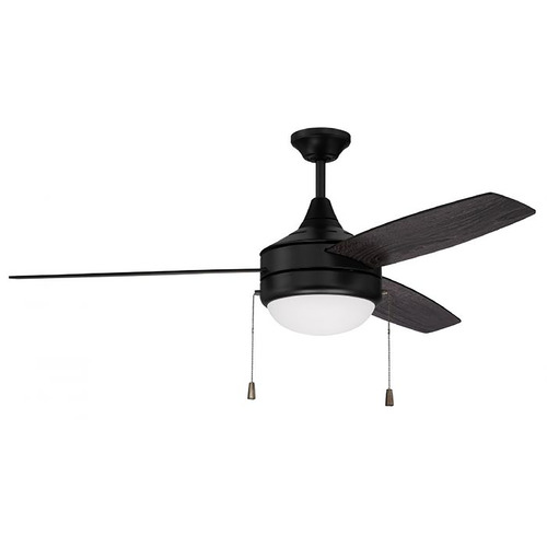 Craftmade Lighting Phaze 52-Inch LED Fan in Flat Black by Craftmade Lighting PHA52FB3