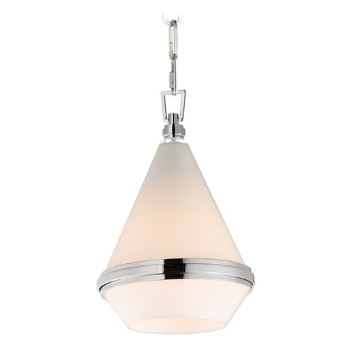 Maxim Lighting Giza Polished Nickel Mini-Pendant Light with Conical Shade